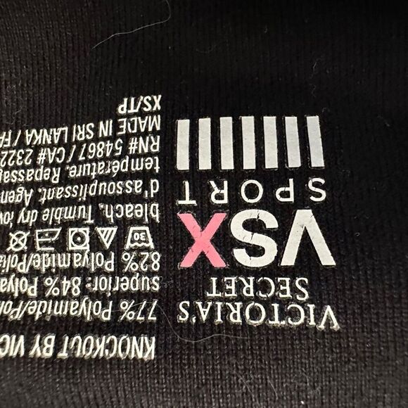 VSX Victoria's Secret Sport High Waisted Mesh Panel Knock Out Leggings Black XS - Picture 6 of 7